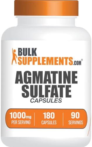 Cápsulas de Sulfato de Agmatina BulkSupplements.com - Suplemento de Óxido Nítrico, Sin Gluten, 2 Cápsulas por Porción, 180 Contenido (Paquete de 1) - imagen 1