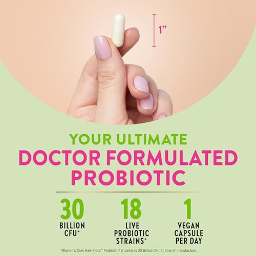 Probióticos Raw Flora para Mujeres | 30 Mil millones de UFC | 33 Cápsulas | con Arándano y D-Mannosa | Suplemento Vegano, No OGM y Sin Gluten - imagen 4