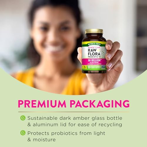 Probióticos Raw Flora para Mujeres | 30 Mil millones de UFC | 33 Cápsulas | con Arándano y D-Mannosa | Suplemento Vegano, No OGM y Sin Gluten - imagen 7