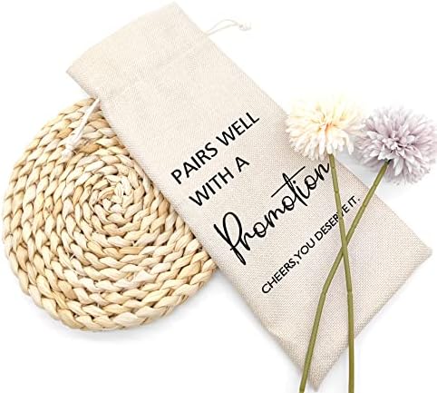 Bolsa de Vino Socive para Nuevo Trabajo, Regalo de Promoción, Regalo para Ella y Él, Regalo de Jubilación, Bolsa de Yute con Cierre de Cuerda - imagen 6