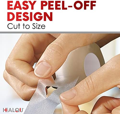 Cinta Quirúrgica HEALQU, 6 Rollos, 2x10yd - Cinta Médica Transparente para Cuidado de Heridas, Tubos y ros Auxilios - Impermeable y Transpirable. - imagen 4