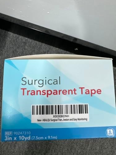 Cinta Quirúrgica HEALQU, 6 Rollos, 2x10yd - Cinta Médica Transparente para Cuidado de Heridas, Tubos y ros Auxilios - Impermeable y Transpirable. - imagen 6