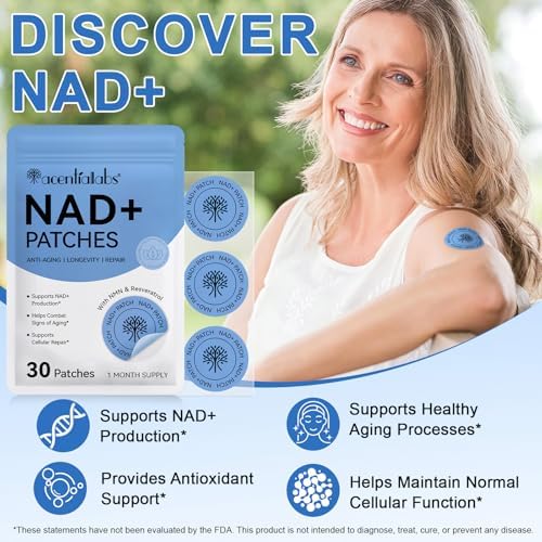 Parches ISUNRISE NAD para Mujeres y Hombres, Parches NAD+ con NMN y Resveratrol para Antienvejecimiento y Bienestar, 30 Piezas - imagen 3