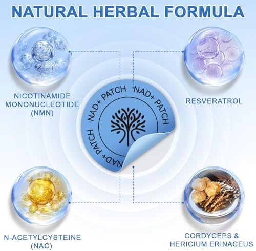Parches ISUNRISE NAD para Mujeres y Hombres, Parches NAD+ con NMN y Resveratrol para Antienvejecimiento y Bienestar, 30 Piezas - imagen 7