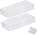 Estuche de Viaje 2 Piezas Compatible con Plackers - Porta Hilo Dental Refillable y Portátil, Dispensador de Plástico Transparente, Ideal para Hoteles - imagen 1