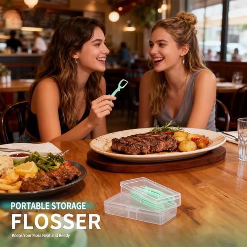 Estuche de Viaje 2 Piezas Compatible con Plackers - Porta Hilo Dental Refillable y Portátil, Dispensador de Plástico Transparente, Ideal para Hoteles - imagen 7