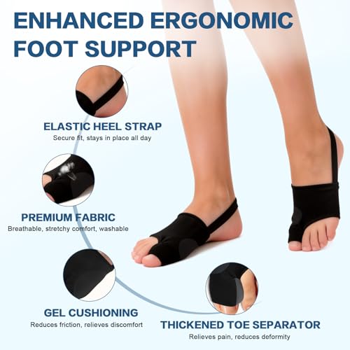 TEAWOO Corrector de Juanetes 2 Piezas para Hombres y Mujeres, Enderezador de Dedo Grande con Almohadillas y Férula, Alivio del Dolor de Hallux - imagen 3