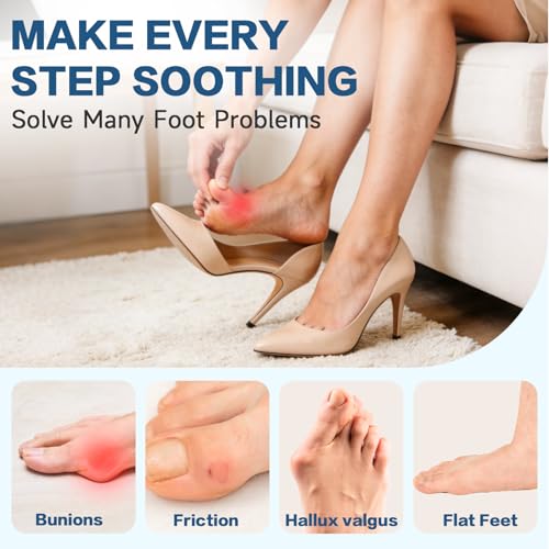 TEAWOO Corrector de Juanetes 2 Piezas para Hombres y Mujeres, Enderezador de Dedo Grande con Almohadillas y Férula, Alivio del Dolor de Hallux - imagen 4