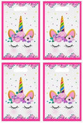Bolsitas de Regalo de Unicornio Agaommio 40 Piezas, Bolsas de Plástico para Fiestas de Cumpleaños y Navidad, Detalles para Niñas (16 * 24 cm) - imagen 1