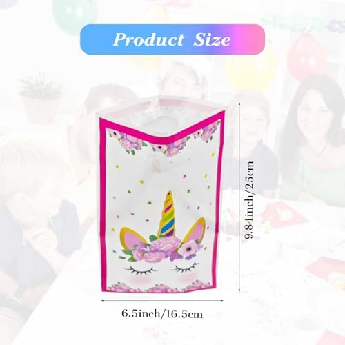 Bolsitas de Regalo de Unicornio Agaommio 40 Piezas, Bolsas de Plástico para Fiestas de Cumpleaños y Navidad, Detalles para Niñas (16 * 24 cm) - imagen 2