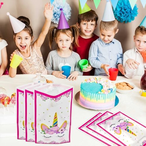Bolsitas de Regalo de Unicornio Agaommio 40 Piezas, Bolsas de Plástico para Fiestas de Cumpleaños y Navidad, Detalles para Niñas (16 * 24 cm) - imagen 3