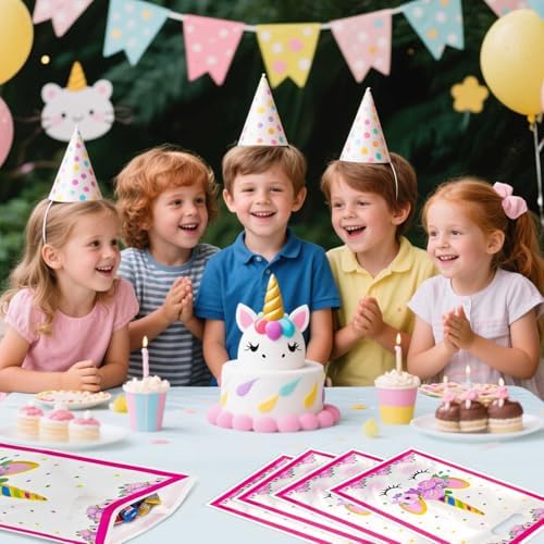 Bolsitas de Regalo de Unicornio Agaommio 40 Piezas, Bolsas de Plástico para Fiestas de Cumpleaños y Navidad, Detalles para Niñas (16 * 24 cm) - imagen 5