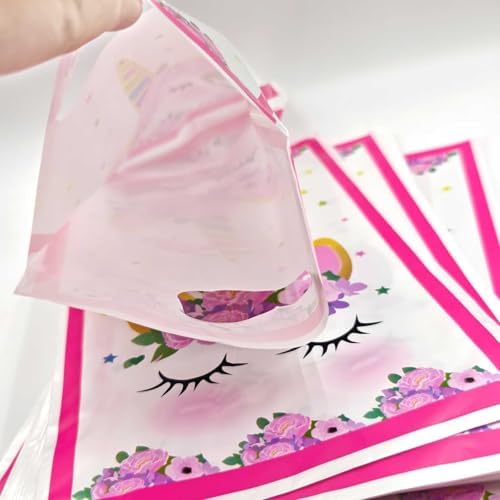 Bolsitas de Regalo de Unicornio Agaommio 40 Piezas, Bolsas de Plástico para Fiestas de Cumpleaños y Navidad, Detalles para Niñas (16 * 24 cm) - imagen 6