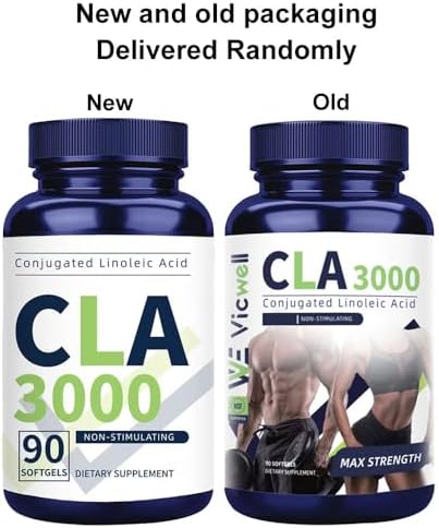 Vicwell CLA 3000mg Softgels – Ácido Linoleico Conjugado con Aceite de Cártamo – Suplemento para Control de Peso – Libre de Gluten – 90 Softgels - imagen 2
