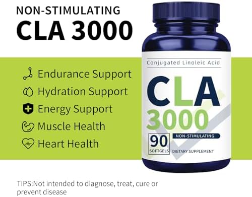 Vicwell CLA 3000mg Softgels – Ácido Linoleico Conjugado con Aceite de Cártamo – Suplemento para Control de Peso – Libre de Gluten – 90 Softgels - imagen 3