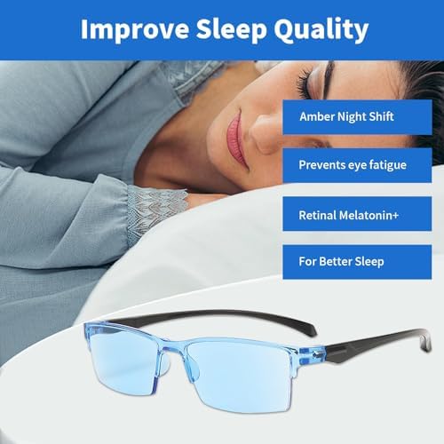 Gafas de lectura inteligentes AQOYNQ 2 PCS, autoajustables, con enfoque automático, anti-luz azul, para presbicia, unisex (Azul) - imagen 5