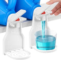 Juego de 2 Soportes para Dispensadores de Detergente, Colector de Goteo y Bandeja Antigoteo, Sin Desorden ni Fugas, Botón Mejorado para Cambio Fácil - imagen 1