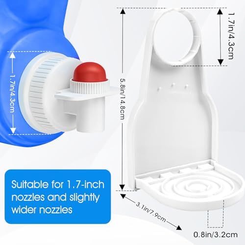 Juego de 2 Soportes para Dispensadores de Detergente, Colector de Goteo y Bandeja Antigoteo, Sin Desorden ni Fugas, Botón Mejorado para Cambio Fácil - imagen 2