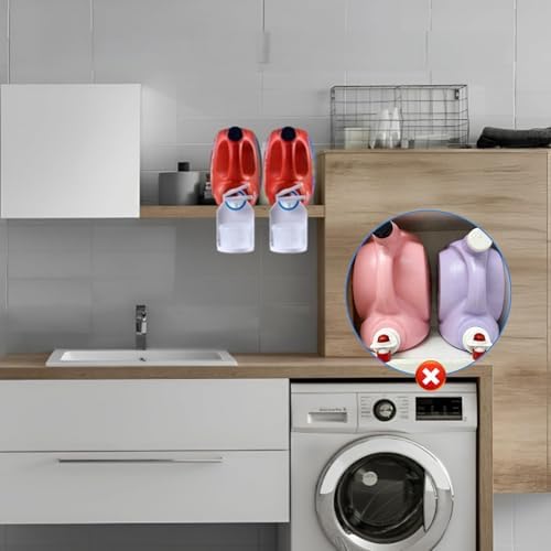 Juego de 2 Soportes para Dispensadores de Detergente, Colector de Goteo y Bandeja Antigoteo, Sin Desorden ni Fugas, Botón Mejorado para Cambio Fácil - imagen 6