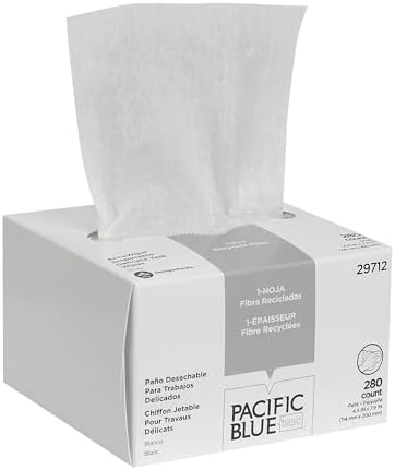 Toallitas AccuWipe Delicadas de Papel Reciclado, 1 capa, 4-1/2 x 8-1/4 pulgadas, Desechables, No Estériles (Caja de 280) - imagen 3