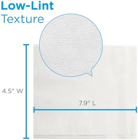 Toallitas AccuWipe Delicadas de Papel Reciclado, 1 capa, 4-1/2 x 8-1/4 pulgadas, Desechables, No Estériles (Caja de 280) - imagen 4