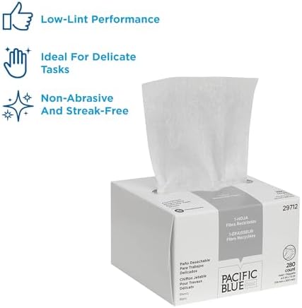 Toallitas AccuWipe Delicadas de Papel Reciclado, 1 capa, 4-1/2 x 8-1/4 pulgadas, Desechables, No Estériles (Caja de 280) - imagen 5