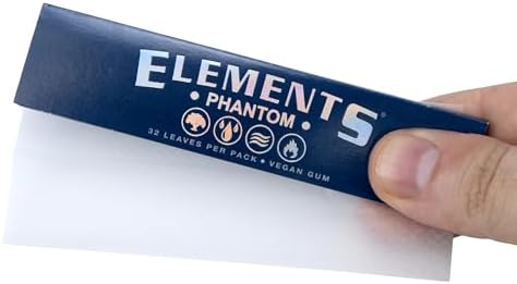 Papel para enrollar Elements Phantom King Size Slim – Ultra delgado, quema lenta, sabor suave, 32 hojas por paquete - Paquete de 6 - imagen 2