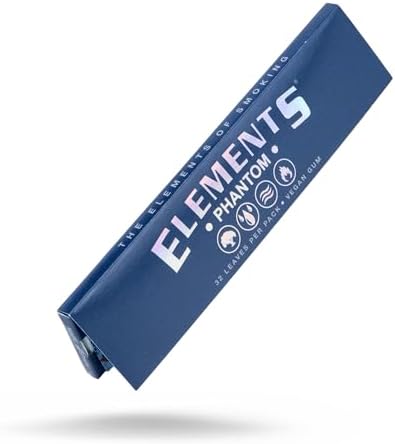 Papel para enrollar Elements Phantom King Size Slim – Ultra delgado, quema lenta, sabor suave, 32 hojas por paquete - Paquete de 6 - imagen 4