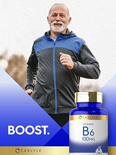 Carlyle Vitamina B6 100mg | 250 Tabletas | Suplemento de Piridoxina Hidrocloruro | Vegetariano, Sin OGM, Sin Gluten - imagen 6