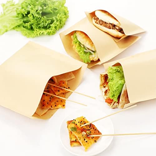 Bolsas de Papel Kraft para Galletas Planas de 4.52 x 4.92 pulgadas, 100 Piezas de Bolsas de Vidrio para Snacks, Chocolates y Regalos - imagen 5