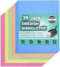 METUUTER 20 Paquetes de Paños de Cocina Suecos, Paños Reutilizables y Compostables de Celulosa para Uso Doméstico - imagen 1