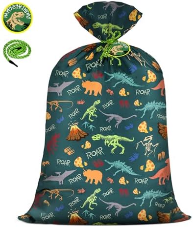 Bolsa de Regalo Jumbo KIDAJOY de Dinosaurio Extra Grande 36x56 Pulgadas para Cumpleaños de Niños, Fiesta Verde T-Rex, Decoraciones y Recuerdos - imagen 1