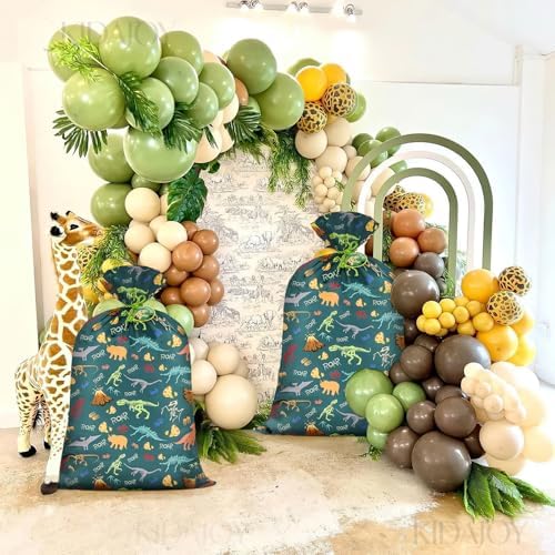Bolsa de Regalo Jumbo KIDAJOY de Dinosaurio Extra Grande 36x56 Pulgadas para Cumpleaños de Niños, Fiesta Verde T-Rex, Decoraciones y Recuerdos - imagen 6