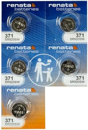 Batería de Reloj Renata 371 SR920SW - Paquete de 5 Baterías - imagen 1