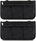 Bolsa Lateral para Silla de Ruedas Noverlife, 2 Paquetes, Negra, con Soporte para Taza, Impermeable, Organizador para Ancianos - imagen 1