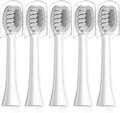 Cabezal de cepillo de dientes eléctrico Gleem compatible - Paquete de 5 cabezales de repuesto premium (Blanco) - imagen 1