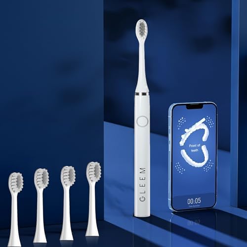 Cabezal de cepillo de dientes eléctrico Gleem compatible - Paquete de 5 cabezales de repuesto premium (Blanco) - imagen 2