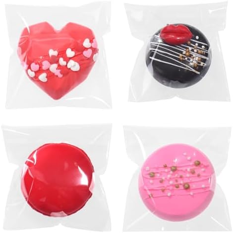Bolsas de Celofán TEMLQPACK 200 Pcs 3x3 Pulgadas para Galletas, Chocolates, Macarons y Regalos de Fiesta, Boda, Cumpleaños y Navidad - imagen 1