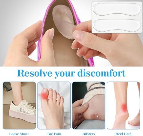 LLMSIX 34 Piezas de Grip de Silicón para Talones, Tiras Antideslizantes Transparentes Autoadhesivas para Zapatos, Tacones Altos y Sneakers para - imagen 5