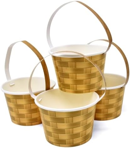 Copa Desechable de Papel con Asa 10 Oz. - 50 Piezas de Regalo Boutique para Pascua, Diseño Trenzado, Ideal para Postres y Decoraciones de Fiesta - imagen 5