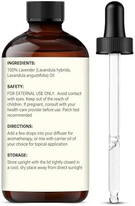 Aceite Esencial de Lavanda – Aceite de Lavanda para Difusor, Aromaterapia, Sueño, Piel y Cabello – Grande 4 fl oz con Gotero de Vidrio – ROOTED & RAW - imagen 2