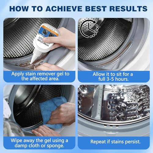 Gel Limpiador de Manchas para el Hogar, Limpiador de Lavadora con Cepillo, Gel Removedor para Lavadora y Refrigerador, Gel de Limpieza Profunda para - imagen 3