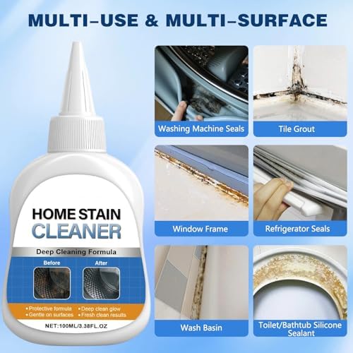 Gel Limpiador de Manchas para el Hogar, Limpiador de Lavadora con Cepillo, Gel Removedor para Lavadora y Refrigerador, Gel de Limpieza Profunda para - imagen 4