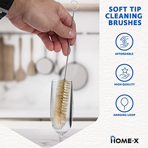 Set de 3 Cepillos de Limpieza HOME-X con Punta Suave, Cepillo de Fregado con Mango Largo y Herramienta para Limpiar Rincones - imagen 5