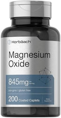 Horbäach Óxido de Magnesio | 845 mg | 200 Tabletas Recubiertas | Suplemento Vegetariano, Sin OGM y Sin Gluten - imagen 1