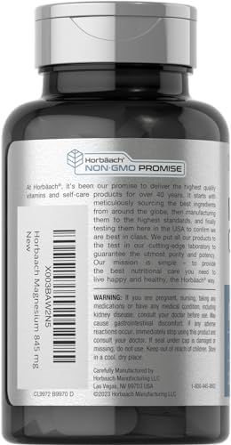 Horbäach Óxido de Magnesio | 845 mg | 200 Tabletas Recubiertas | Suplemento Vegetariano, Sin OGM y Sin Gluten - imagen 3