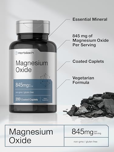 Horbäach Óxido de Magnesio | 845 mg | 200 Tabletas Recubiertas | Suplemento Vegetariano, Sin OGM y Sin Gluten - imagen 4
