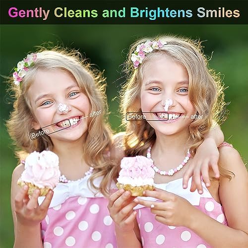 Cepillo de Dientes B Rush® para Niños y Niñas - Paquete de 4 - Cerdas Suaves y Base con Ventosa para Almacenamiento Divertido - Tamaño Infantil para - imagen 4