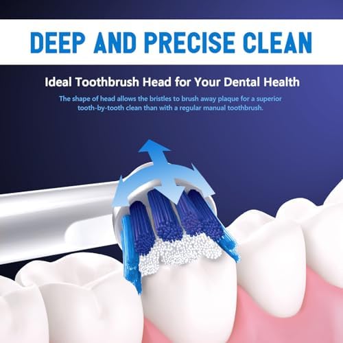 Paquete de 8 Cabezas de Cepillo de Repuesto Compatibles con Cepillos Eléctricos Braun Oral-B Professional Care 500, 600, 1000, 2000, 2500, 3000, - imagen 2