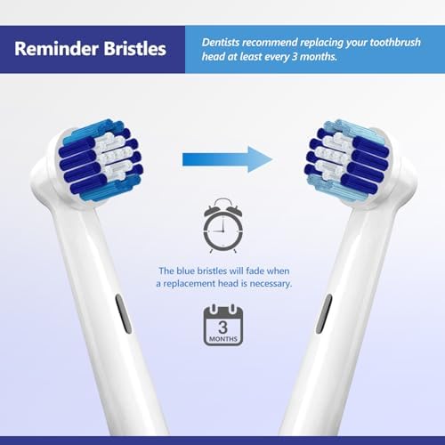 Paquete de 8 Cabezas de Cepillo de Repuesto Compatibles con Cepillos Eléctricos Braun Oral-B Professional Care 500, 600, 1000, 2000, 2500, 3000, - imagen 5